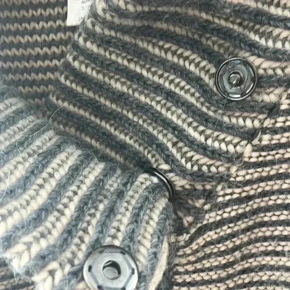[S/M]Elisabetta Franchi Made in Italy Wool/Alpaca  WMN Gray Black Tunic Sweater - Picture 6 of 9